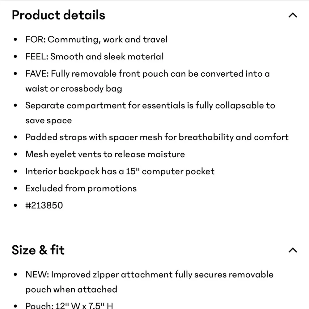 Caraa x Athleta Bone Neoprene Convertible Backpack